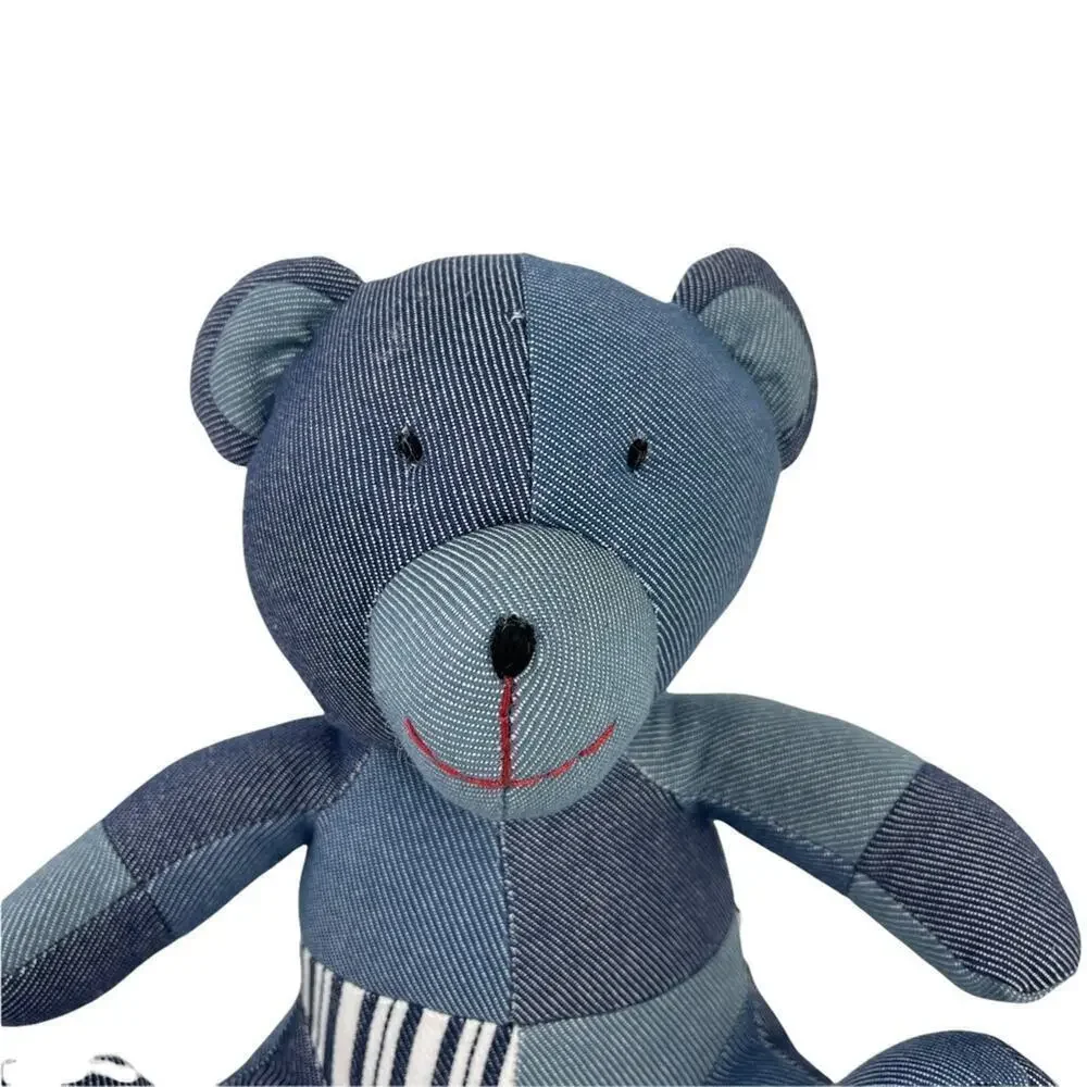 Levi's x Target Limited Edition Patchwork Plush Teddy Bear Denim Blue & White
